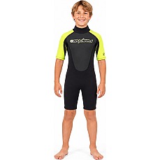 Typhoon Swarm Boys 3mm Shorty Wetsuit - Flame Yellow - 471251 Typhoon Swarm Boys 3mm Shorty Wetsuit - Flame Yellow - 471251