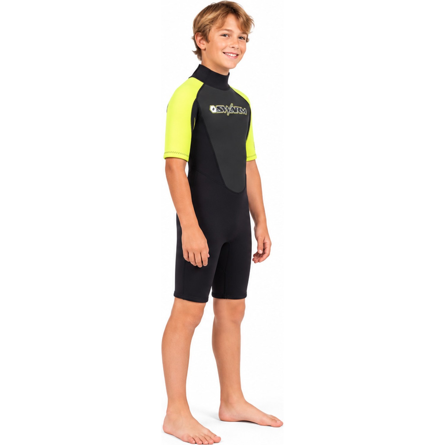 Typhoon Swarm Boys 3mm Shorty Wetsuit - Flame Yellow - 471251