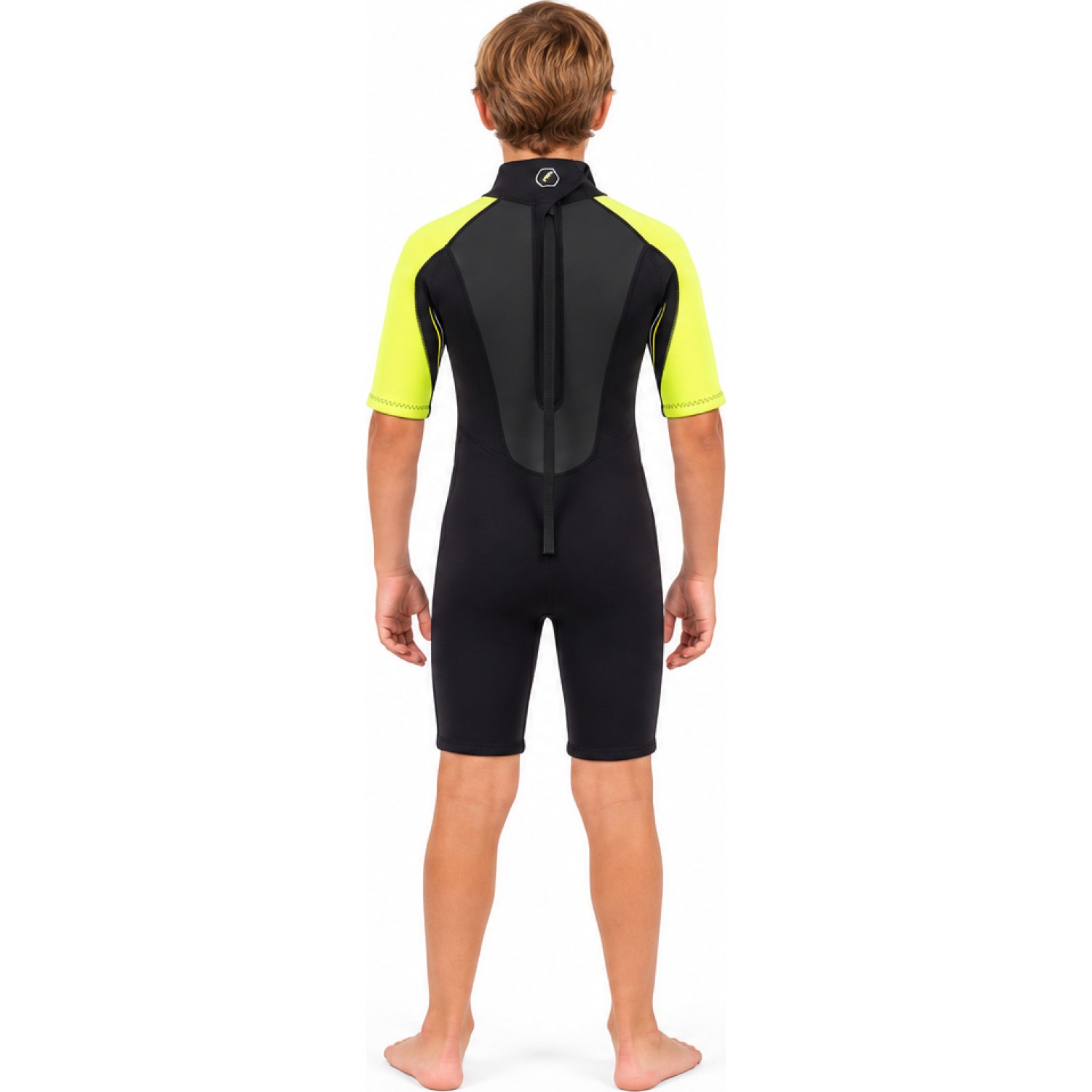 Typhoon Swarm Boys 3mm Shorty Wetsuit - Flame Yellow - 471251