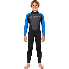 Typhoon Swarm3 Boys 3/2mm Fullsuit Wetsuit - Black/Blue 250989 Typhoon Swarm3 Boys 3/2mm Fullsuit Wetsuit - Black/Blue 250989