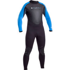 Typhoon Swarm 3/2mm Back-Zip Flat Lock Wetsuit - Black/Blue - 471001