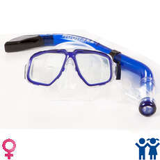 Typhoon Pro Mask & Snorkel Set - Teen / Ladies - Blue