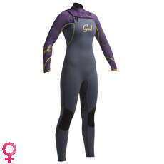 Gul Womens VIPER 5/3mm Blindstitch Bolt Dry Wetsuit - Grey/Mulbry