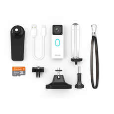 YoCam Action Camera & Deluxe Accessory Pack & 32GB microSD - White