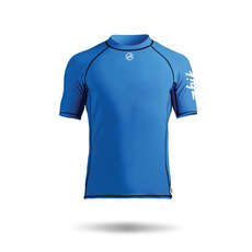 Zhik Mens Short Sleeve Spandex Rash Vest / Guard - Cyan