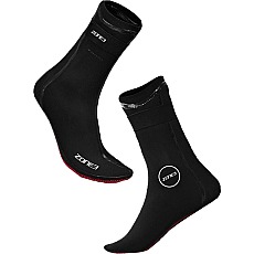 Zone3 Heat Tech Neoprene Swim Socks - Black/Red