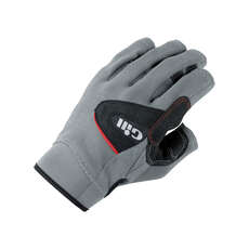 Gill Deckhand Short Finger Sailing Gloves - Black Grey