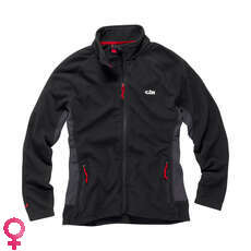 Gill Womens Grid Microfleece Jacket - Black