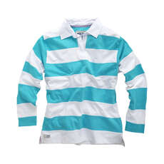 Gill Womens Rugby Shirt - White/New Blue Gill Womens Rugby Shirt - White/New Blue