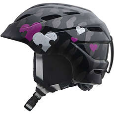 Giro Nine.10 Jr. Kids Childrens Ski & Snowboard Helmet - Black Heart Helix