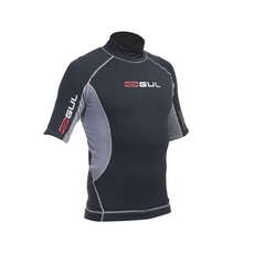 Gul Evotherm Flatlock Short Sleeve Rash Guard - Black/Grey