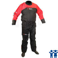 Gul Junior Force Back Zip Drysuit 2014 - Black / Red