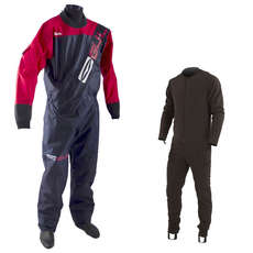 Gul GAMMA Front Zip Drysuit - Navy / Red - Inc Undersuit