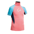 Gul Junior Flatlock Short Sleeve Rashguard - Coral/Turquoise