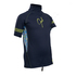 Gul Junior Girls Short Sleeve Rashvest - Navy/Lines