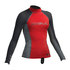 Gul Junior Long Sleeve Rashguard - Red/Dark Grey
