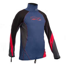 Gul Junior Long Sleeve Rashvest - Blue/Red