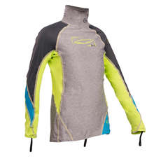Gul Junior Long Sleeve Rashvest - Marl/Lime
