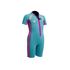 Gul Junior Seaspray 3/2mm FZ T2 Shorty Wetsuit - Turquoise/Pink