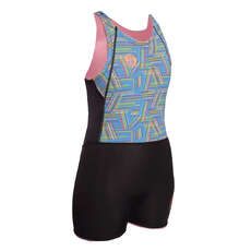 Gul Ladies Surflite 3mm Flatlock Short Jane Wetsuit - Black/Lines