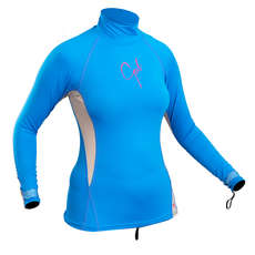 Gul Ladies Swami Long Sleeve Rashvest - Blue/Silver