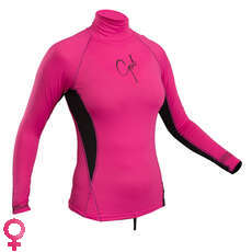Gul Ladies Swami Long Sleeve Rashvest - Pink/Black