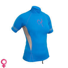 Gul Ladies Swami Short Sleeve Rashvest - Blue/Silver
