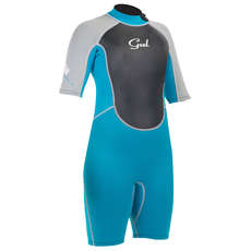 Gul Junior Girls RESPONSE 3/2mm Summer Shorty Wetsuit -Turq/Silver