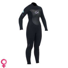 Gul Womens RESPONSE 3/2mm Blindstitch Steamer Wetsuit 2015 - Blk/Turq