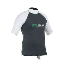 Gul Riva Mens Short Sleeve Rashguard 2015 - Gunmetal/White
