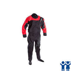 Gul Junior SHADOW Front Zip Drysuit 2015 - Black/Red