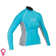 Gul SWAMI Womens Long Sleeve Rashguard 2015 - Turquoise/Silver