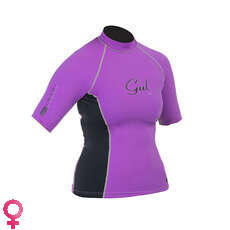 Gul SWAMI Womens Short Sleeve Rashguard - Iris/Black