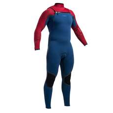 Gul Viper 4/3mm Blindstitched T2 Steamer Wetsuit - Blue/Red