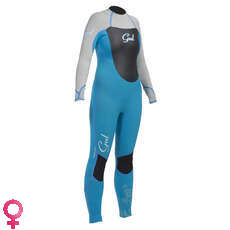 Gul Womens VORTEX 5/3mm Blind Stitch Steamer Wetsuit 2014 - Turquoise/Silver