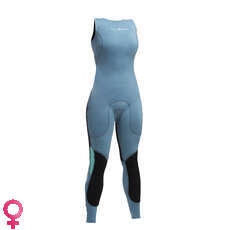 Gul Women Code Zero 1mm BS Long Jane Wetsuit - Pewter/Blue