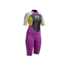 Gul Womens Response 3/2mm Flatlock Shorty Wetsuit - Mulberry/Grey