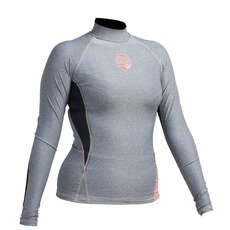 Gul Womens Swami F/L Long Sleeve Rashguard - Marl/Black