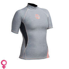 Gul Womens Swami F/L Short Sleeve Rashguard - Marl/Black