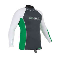 Gul XOLA Mens Long Sleeve Rashguard 2015 - Gunmetal/Green