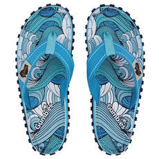 Gumbies Womens Islander Canvas Flip Flops - Waves Gumbies Womens Islander Canvas Flip Flops - Waves