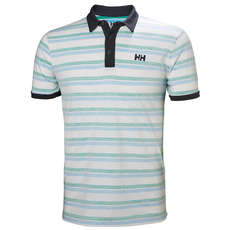 Helly Hansen Fjord Polo - Pepper Green Faded Stripes