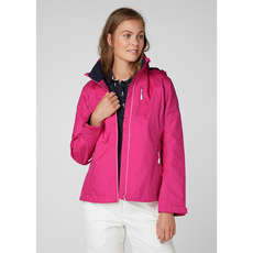 Helly Hansen Womens Crew Hooded Midlayer Jacket - Dragon Fruit