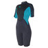 Sola Womens Ignite 3/2mm Shorty Wetsuit - Graphite/Turquoise