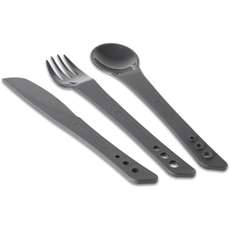 Lifeventure Ellipse Knife, Fork and Spoon Set - Graphite