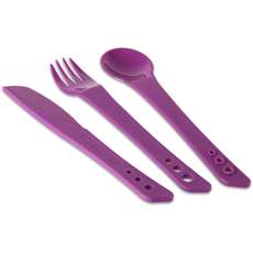 Lifeventure Ellipse Knife, Fork and Spoon Set - Purple