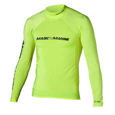 Magic Marine Cube Long Sleeve Rash Vest 2015 - Yellow
