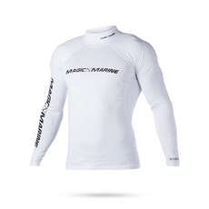 Magic Marine Cube Long Sleeve Rashvest - White/Black Magic Marine Cube Long Sleeve Rashvest - White/Black