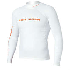 Magic Marine Cube Rash Vest / Guard Long Sleeve Men - White Magic Marine Cube Rash Vest / Guard Long Sleeve Men - White