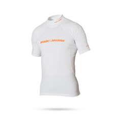 Magic Marine Cube Short Sleeve Rashvest - White